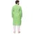 RG Designers Handloom Green Kurta Pyjama set