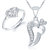 Meenaz Pendant Set bo Silver Plated CZ With American Diamond For Girls  Women  - Com11316