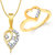 Meenaz Pendant Set bo Gold Plated CZ With American Diamond For Girls  Women  - Com16118