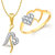 Meenaz Pendant Set bo Gold Plated CZ With American Diamond For Girls  Women  - Com16718