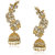 Meenaz Traditional Earrings Fancy Party Wear Kundan Moti Daimond Earrings For Women - T381
