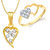 Meenaz Pendant Set bo Gold Plated CZ With American Diamond For Girls  Women  - Com17112