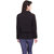 Oviya Poly Crepe Straight Solid Black Shirt