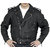 Men's Black Leather Regular Fit Biker Jacket - JG336