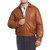 Men's Brown Regular Fit Leather Biker Jacket - JG243