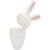 Maxbell BPA Free Silicone Food Fruit Teething Feeder Baby with White Rabbit Ear Design Handle