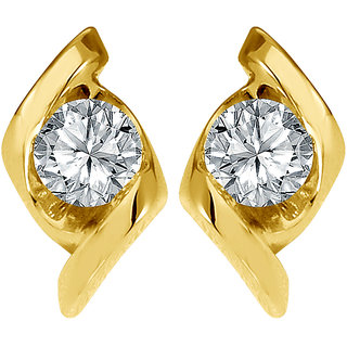 Online Diamond Earring In Yellow Gold San20 At Lowest Price Diamond Earring In Yellow Gold San20