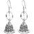 SheelaS Silver Coloured, 925 Hallmark/Sterling Silver Jhumka For Women Code No443