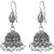 SheelaS Silver Coloured, 925 Hallmark/Sterling Silver Jhumka For Women Code No463