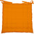 Lushomes Orange Comfy Cotton Chair Cushion with 36 knots and 4 tie backs