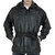 Men's Black Leather Regular Fit Jacket - JG322