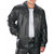 Men's Black Leather Regular Fit Biker Jacket - JG308