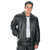 Men's Black Leather Regular Fit Biker Jacket - JG308