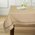 Lushomes 6 Seater Beige Table Cloth with Brown contrasting cord piping (Size 60x90)