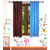 GauravCurtains Polyester Multicolor Plain 5x4 Feet Window Curtain (Pack of 2)