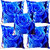 Sleep NatureS Blue Rose Digitally Printed Cushion Covers Set Of Five
