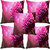 Sleep NatureS Red Flower Printed Cushion Covers Set Of Five