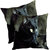 Sleep NatureS Black Cat Printed Cushion Covers Pack Of 2