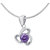 Shiyara Jewells Sterling Silver Purple Twist Flower Necklace With CZ Stones For Women(NL01026)