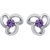 Shiyara Jewells Sterling Silver Purple Twist Flower Necklace With CZ Stones For Women(NL01026)