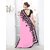 Onlinefayda Pink fancy Lace Border Saree with Blouse Piece