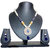 Rabbi Pearl With Diamond Blue Necklace Set