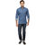FX Jeans Co Mens Solid Casual, Party, Lounge Wear Denim Blue Shirt