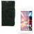 YGS Premium Diary Wallet Mobile Case Cover For Micromax Canvas Spark Q380-Black With Tempered Glass
