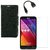 YGS Premium Diary Wallet Case Cover For Asus Zenfone 6 A600CG-Black With Tempered Glass and Micro  With Micro OTG