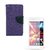YGS Premium Diary Wallet Mobile Case Cover For Micromax Canvas Spark Q380-Purple With Tempered Glass