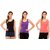 ChileeLife Womens Cross Strap Camisoles Combo - Pack of 3, L Size (Purple,Orange,Black)