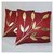 Leaves Patch Cushion red(set of 2 pcs)