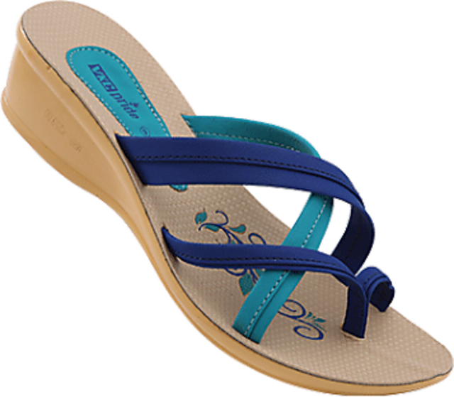 Buy VKC Pride Blue Slippers For Women-224 Online @ ₹259 from ShopClues