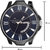 Swisstone BLK105-BLU-BLK Day and Date Blue Dial Black Leather Strap Watch for Men/Boys