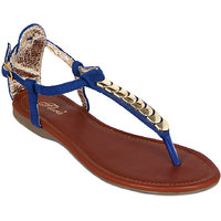 Flora Blue Comfort Sueded Sandal