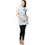 OVIYA Blue Cotton Poplin Tunic