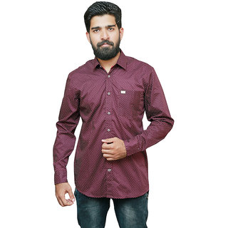NOT A TOY Brown Printed Shirt