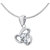 Shiyara Jewells CZ Sterling Silver White Twist Flower Pendant with Chain For Women(PS701025C)