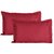 Sateen Striped Pillow Case Pair 300 Thread Count - Dark Red