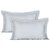 Sateen Striped Pillow Case Pair 300 Thread Count - Light Grey