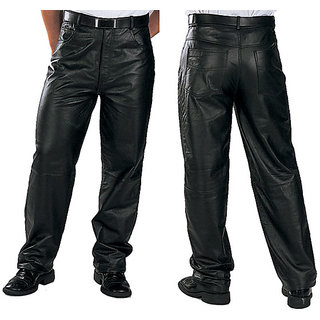 100% GENUINE SHEEP LEATHER GENT'S TROUSER NEW STYLE MENS LEATHER PANTS ...