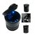 Round Shape Car Ashtray Smoke Free, Fits in Square Cup Holder, Blue LED Light