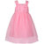 Via Italia Girls Pink Chemical Lace Yoke Net Dress