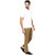 BUKKL Combo of Black and Khaki Cotton Slim Fit Casual Trousers- Chinos (Pack of 2)