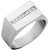 The Jewelbox Rhodium Plated 316L Surgical Stainless Steel Wedding Engageent Ring for Men