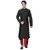 Sanwara Mens Black Kurta  Maroon Dhoti Set