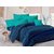Welhouse Purple  Stripes Design Eco-Friendly Cotton Double Bedsheet with 2 CONTRAST Pillow Cover-Best TC-175