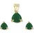 Zaveri Pearls Limited Edition Emerald Semi Precious Pendent Set - ZPFK5349