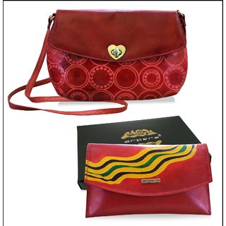                       Arpera leather sling bag gift combo for women CB16017                                              