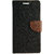 Mobi Fashion Flip Cover For Micromax Bolt Q336 - Black Brown